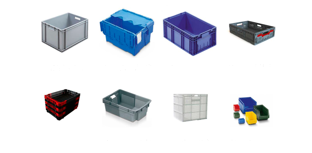 Caja de plástico para almacenamiento y transporte
